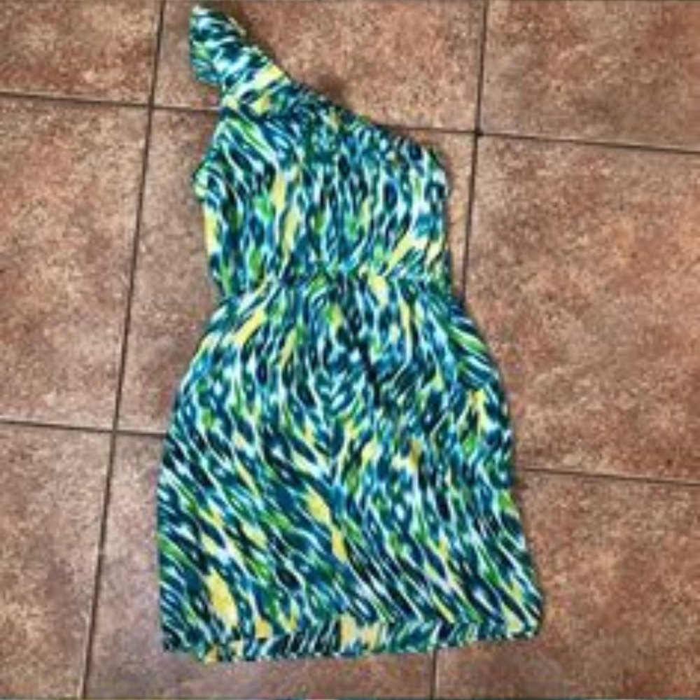 BeBop Mini Dress multi-color One Shoulder SZ L